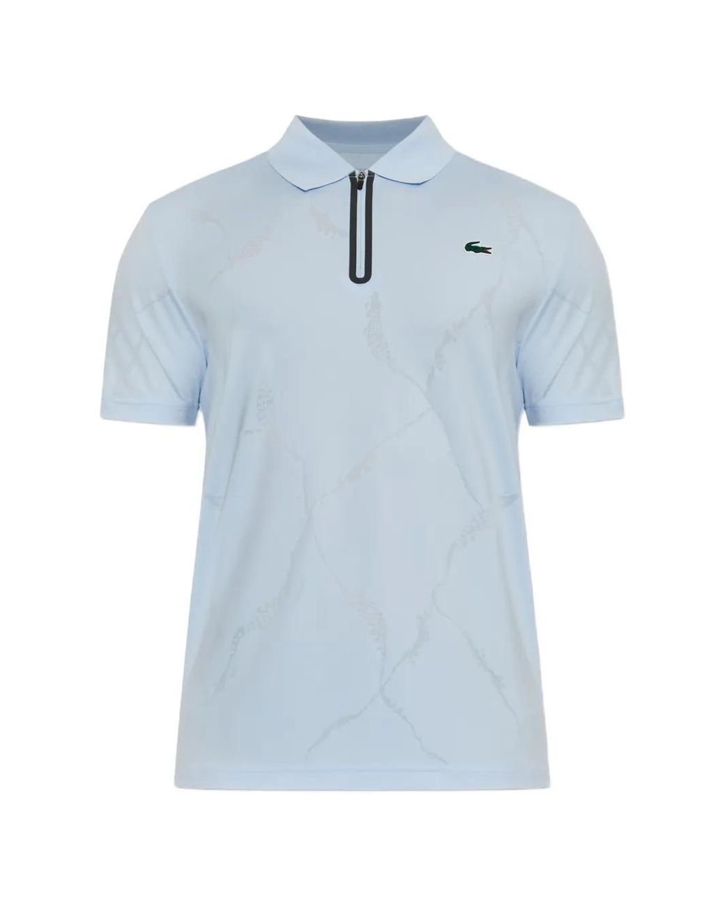 Lacoste Blue Logo-Patch Performance Polo Shirt for men