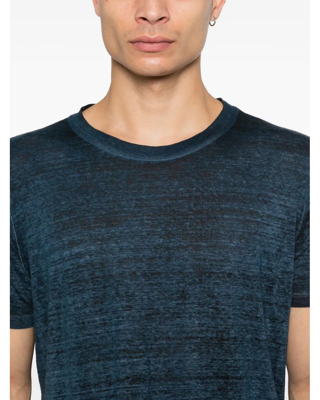 Avant Toi Blue Round-Neck T-Shirt for men