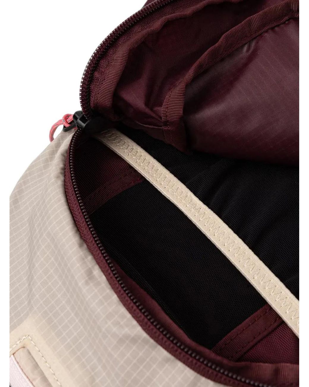 Peak Performance White Ripstop-Texture Logo-Print Backpack