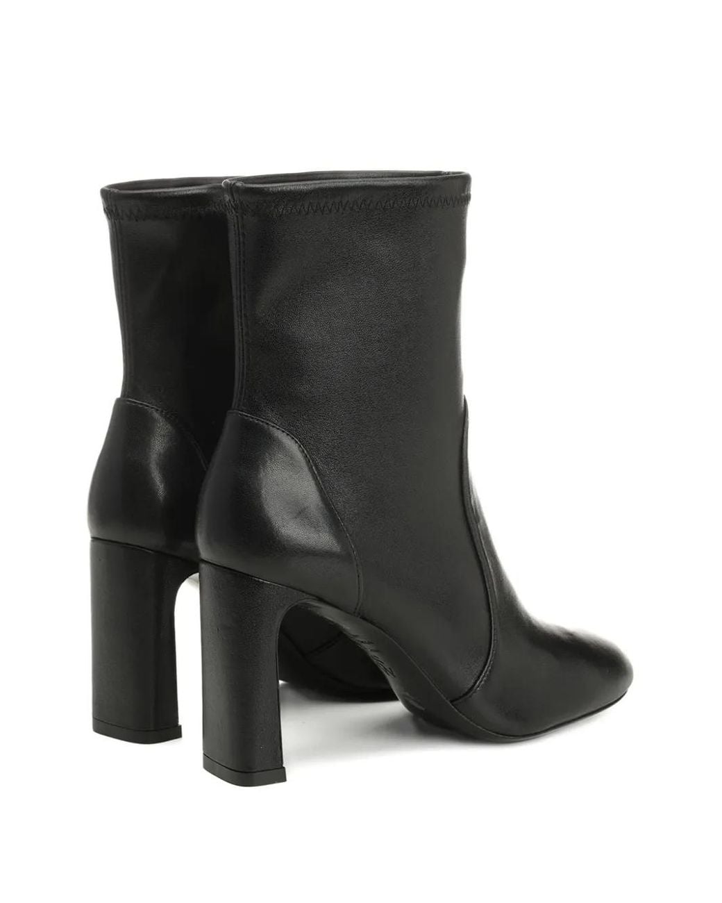 Stuart Weitzman Black 60Mm Block-Heel Ankle Boots