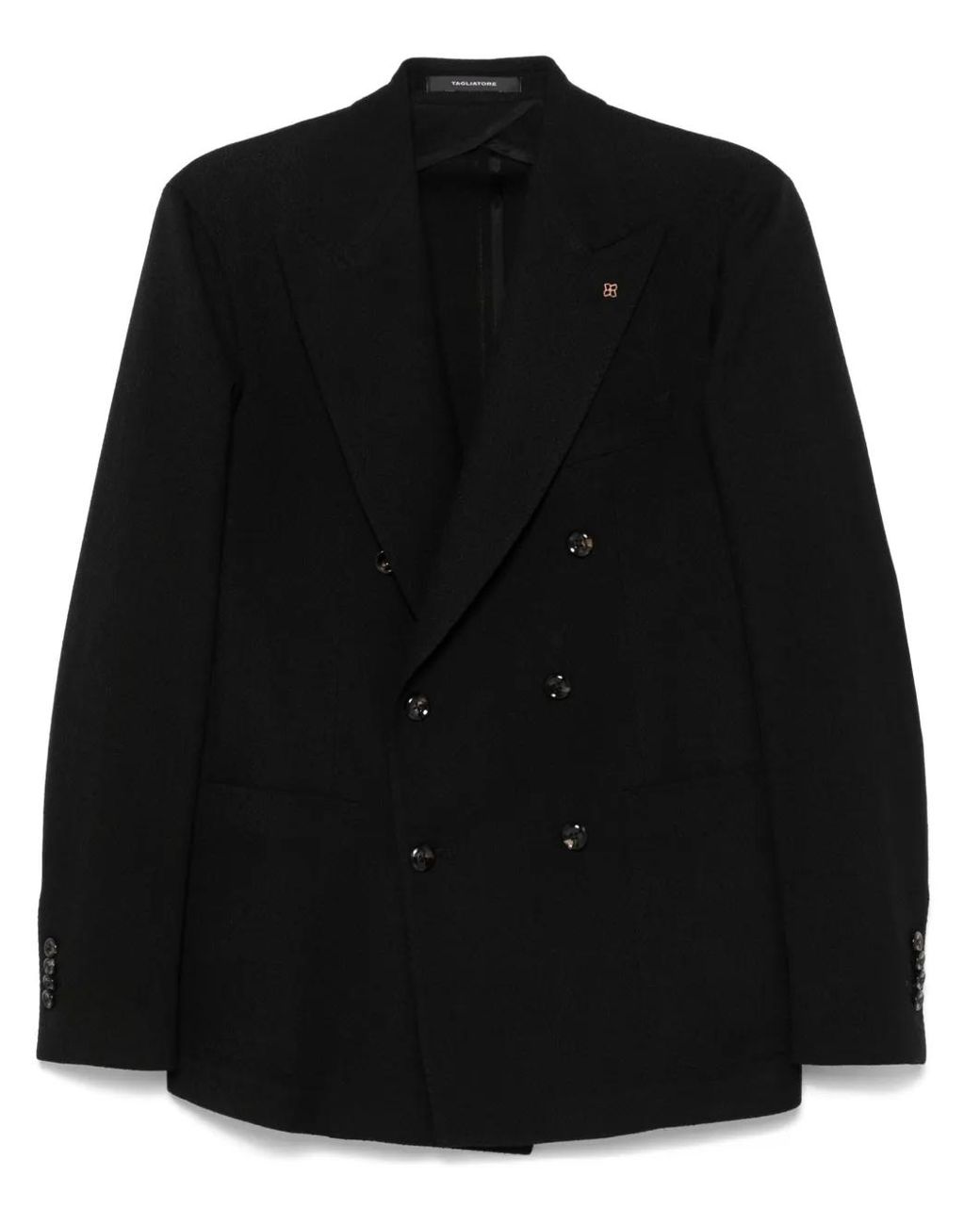 Tagliatore Blazer Van Scheerwol in het Black voor heren