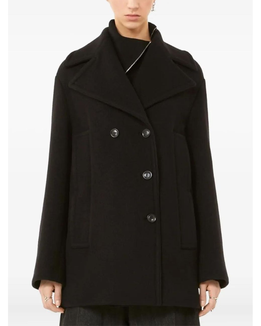 Sportmax Black Tabella Coat