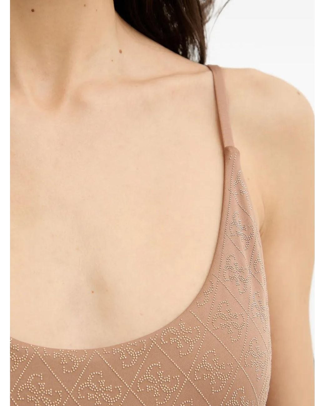 Guess Natural 4G Logo One-Piece Swimsuit