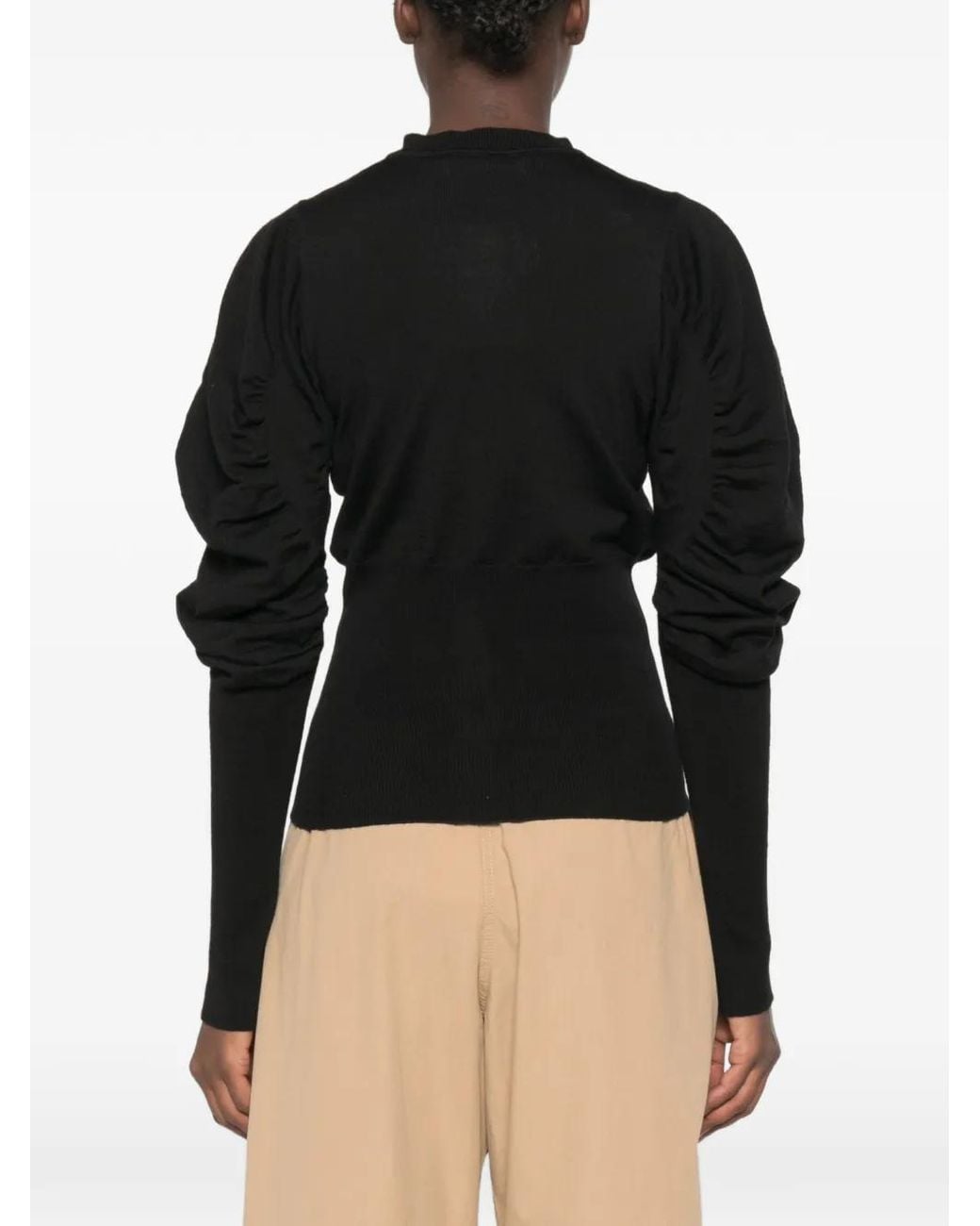 Vivienne Westwood Black Orb-Embroidered Wool Sweater