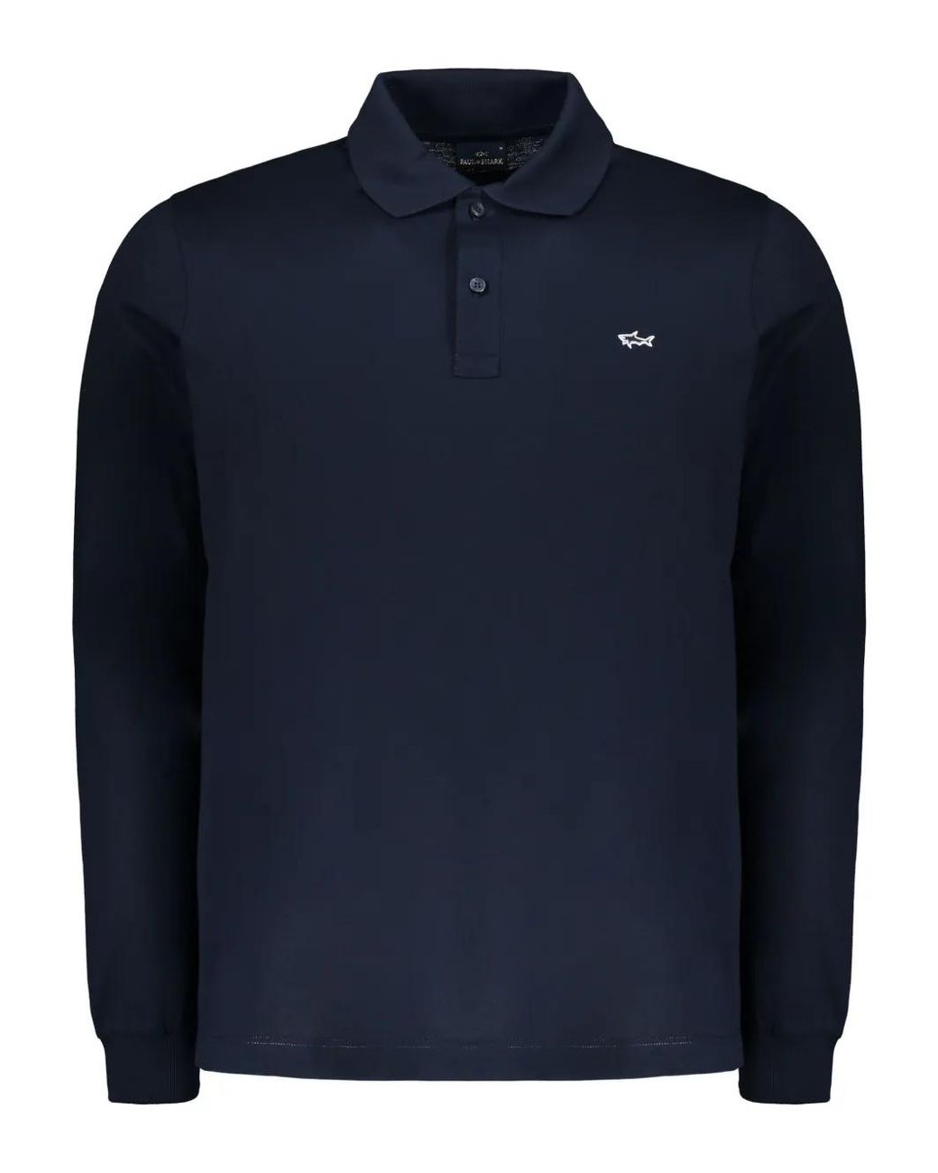 Paul & Shark Blue Long-Sleeve Cotton Polo Shirt for men