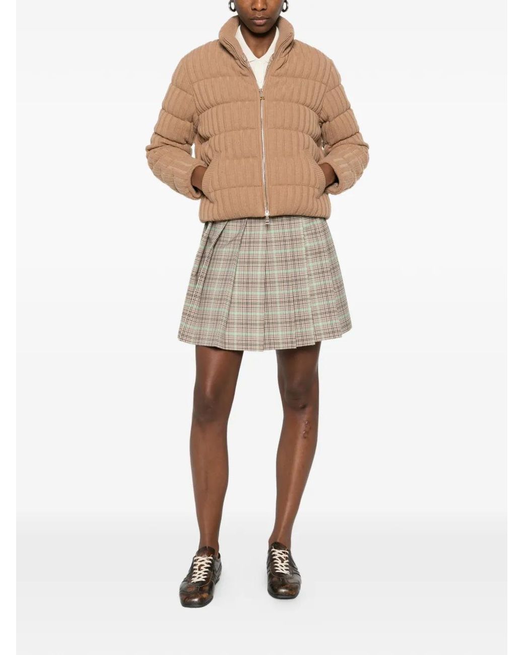 Moncler Natural Padded Zip-Up Jacket