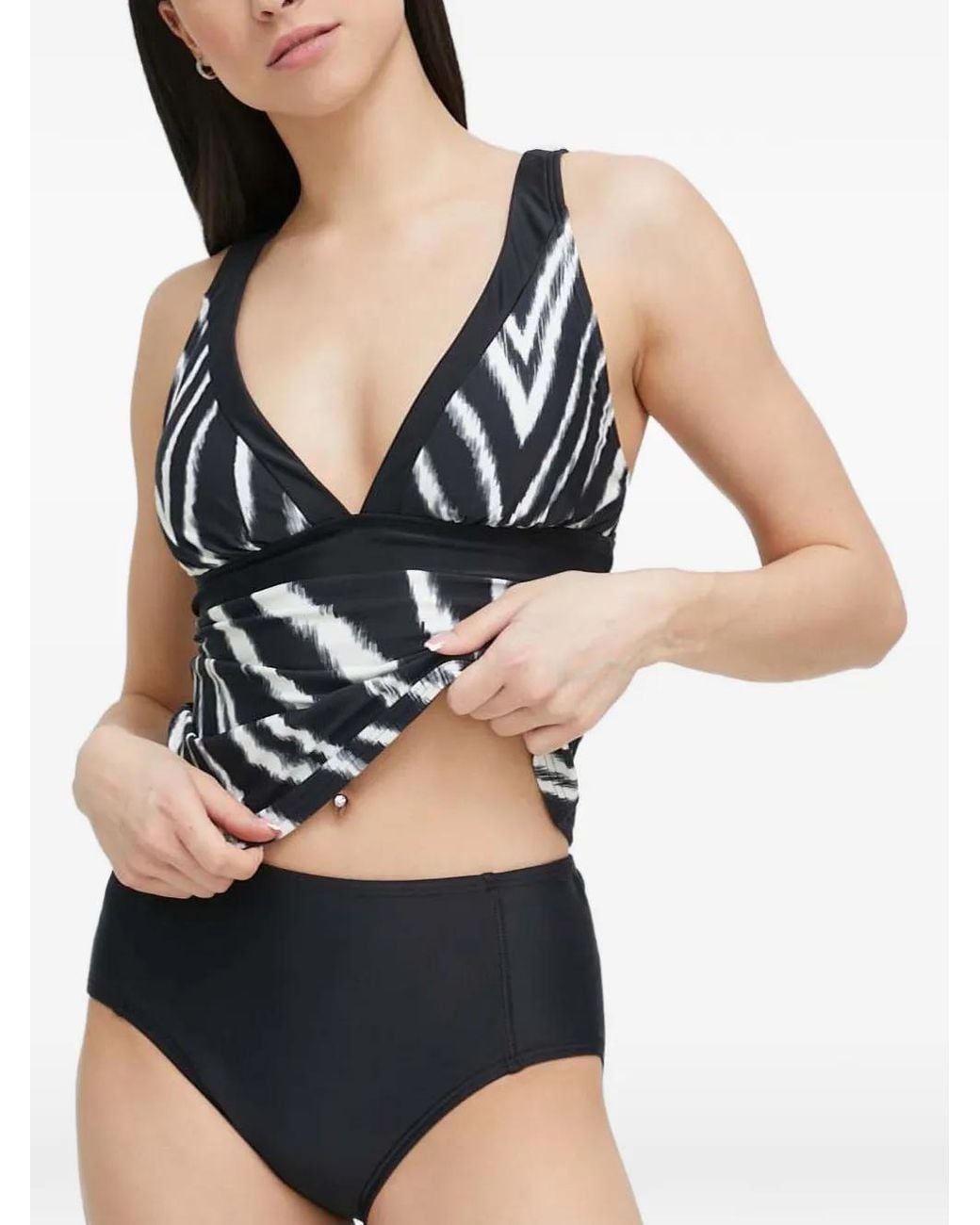 DKNY Black High-Waisted Bikini Bottoms