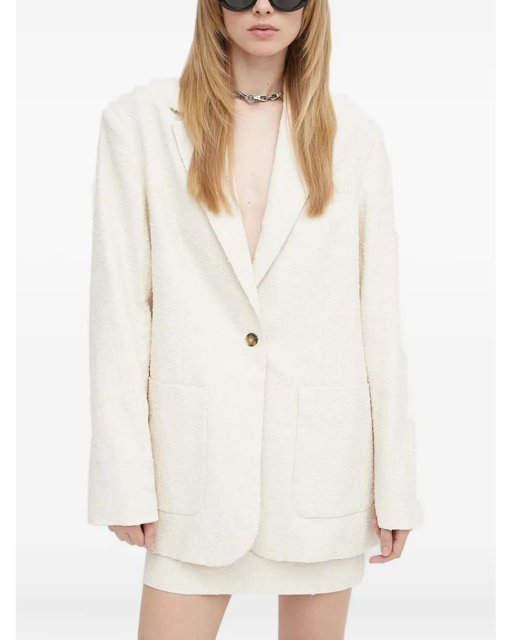 Herskind White Single-Breasted Blazer