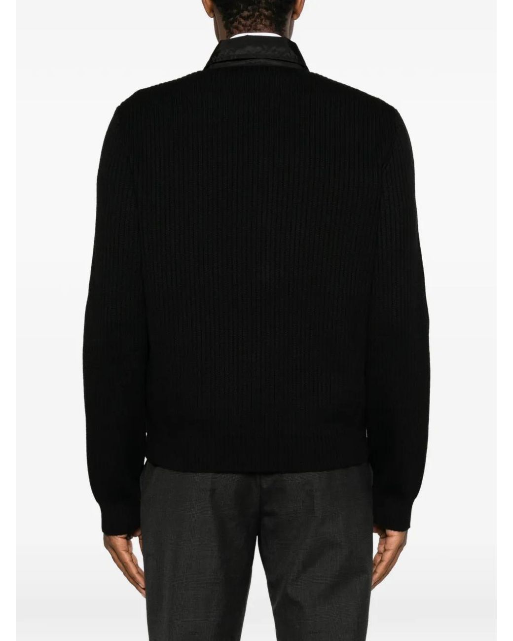 Prada Black Quilted Bomber Jacket for men