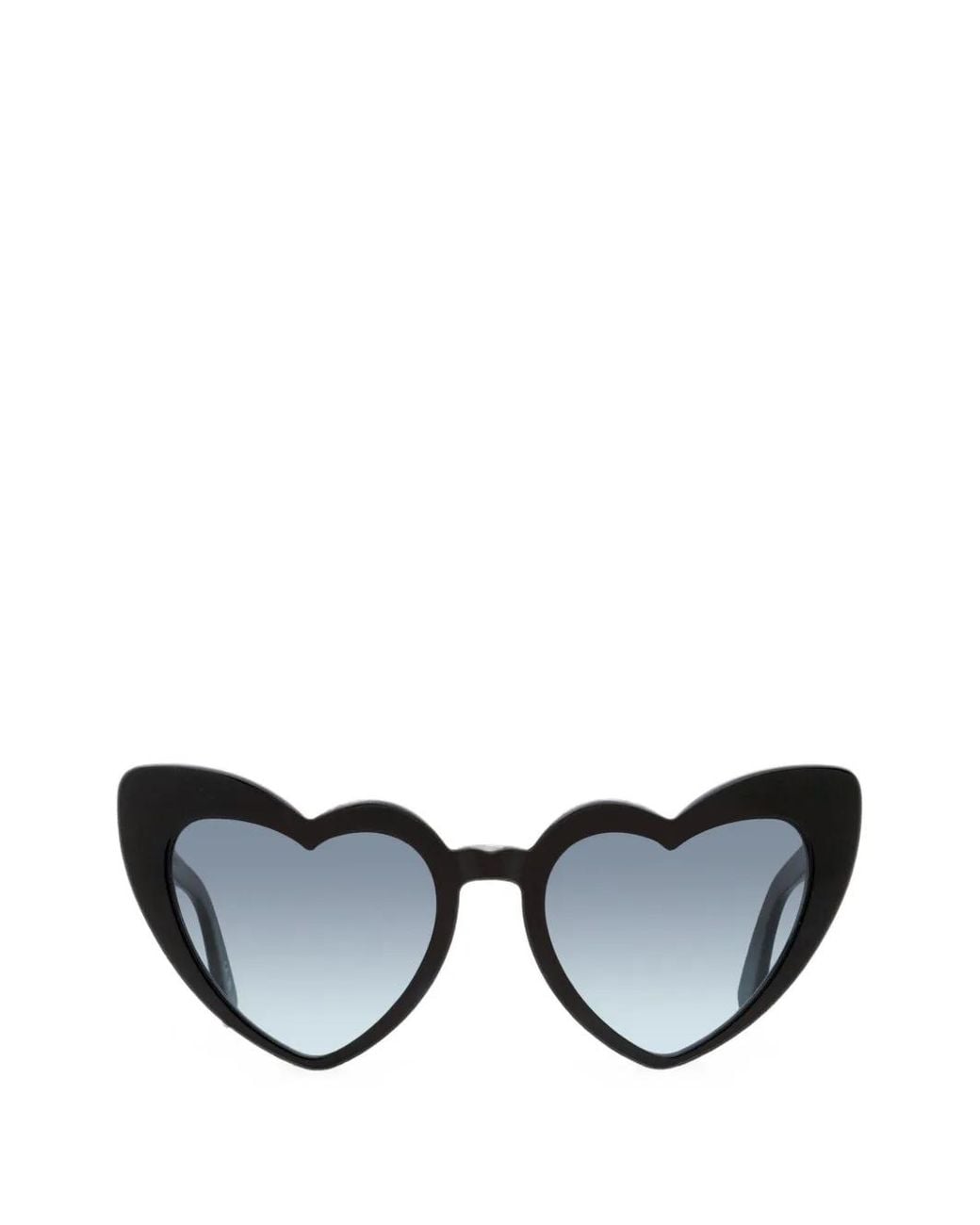 Saint Laurent Black Lunettes De Soleil Loulou À Monture Cœur