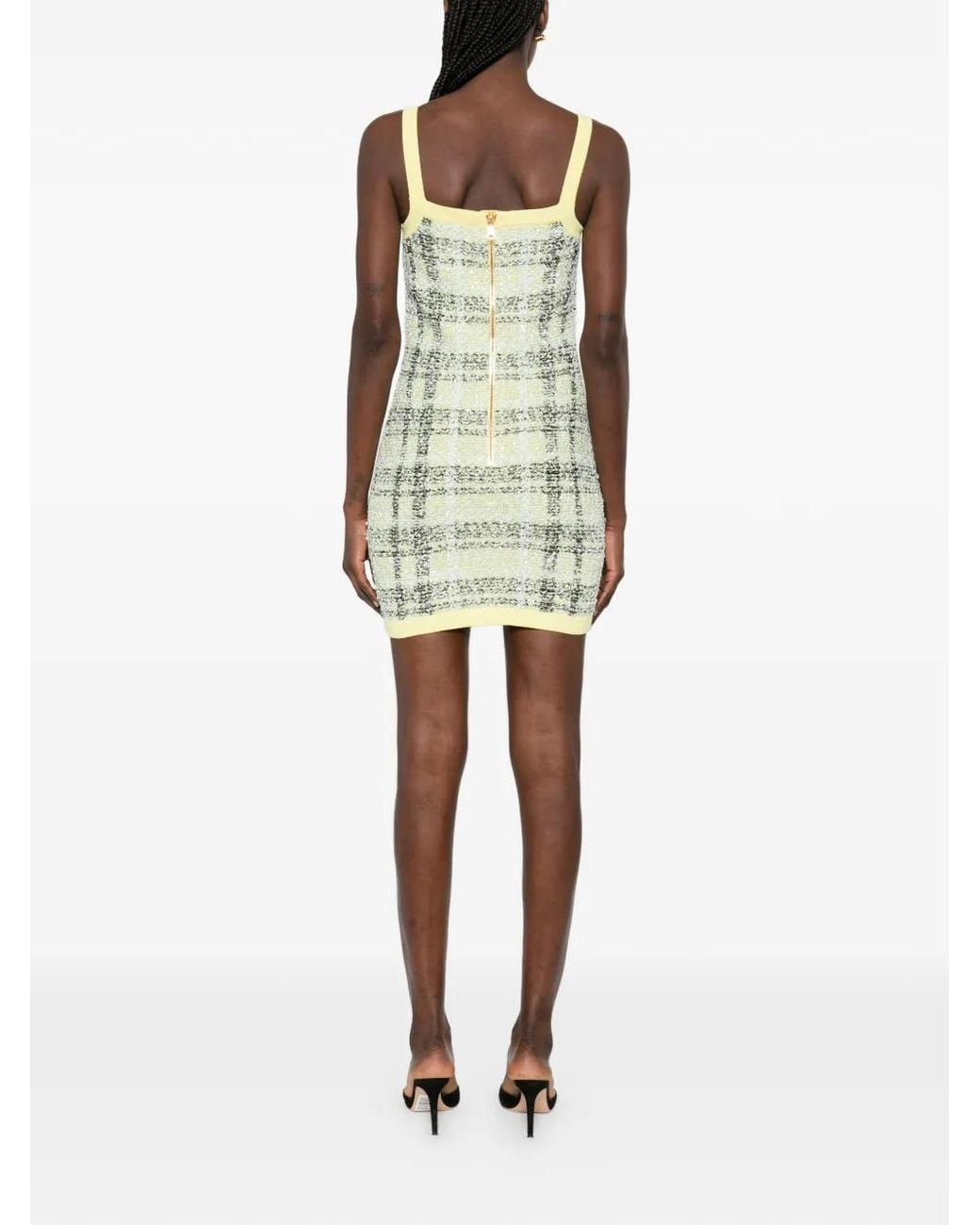 Balmain White Short Dress With Buttons