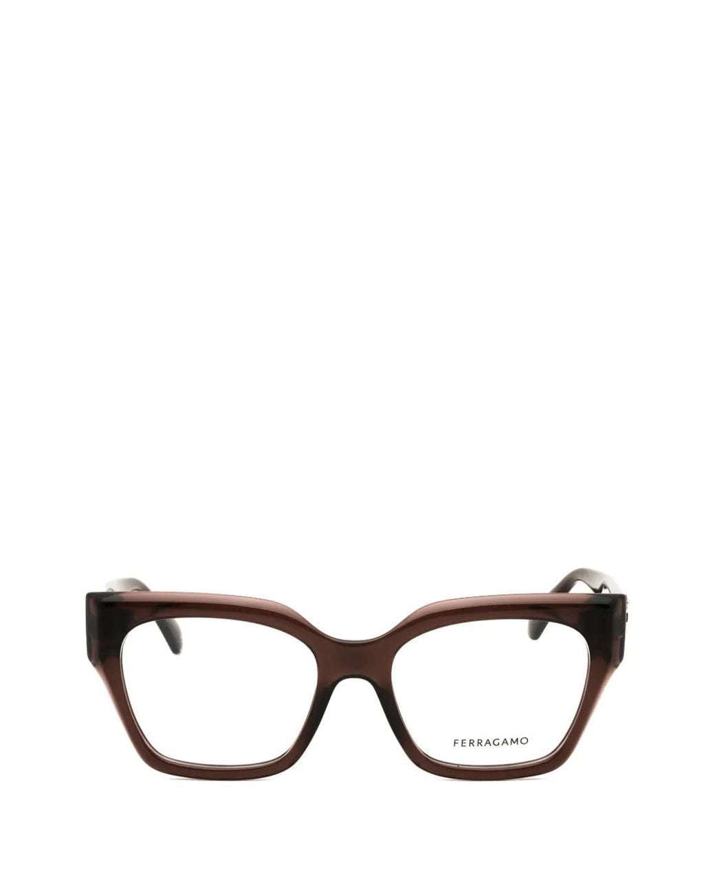 Ferragamo Eyewear Black Rectangle-Frame Glasses