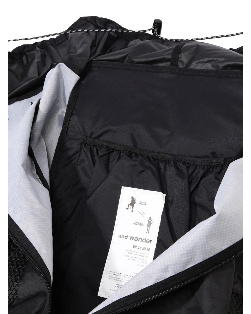 And Wander Black Adjustable-Straps Backpack for men