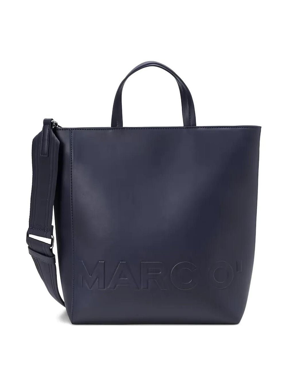 Marc O' Polo Blue Logo-Embossed Tote Bag