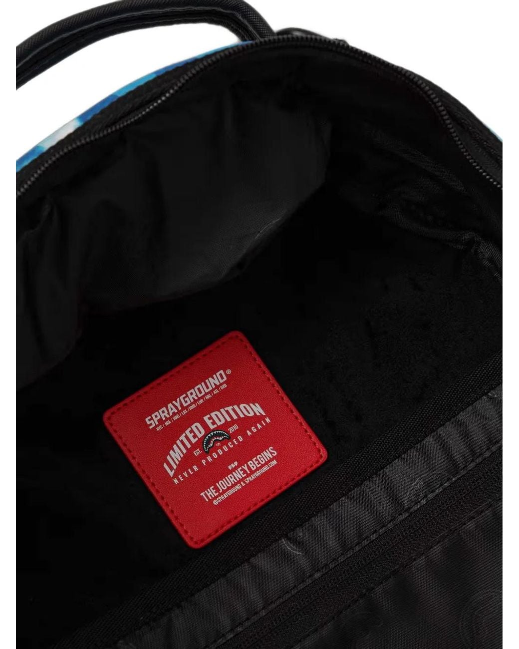 Sprayground Blue Shark Island Checkered-Print Backpack