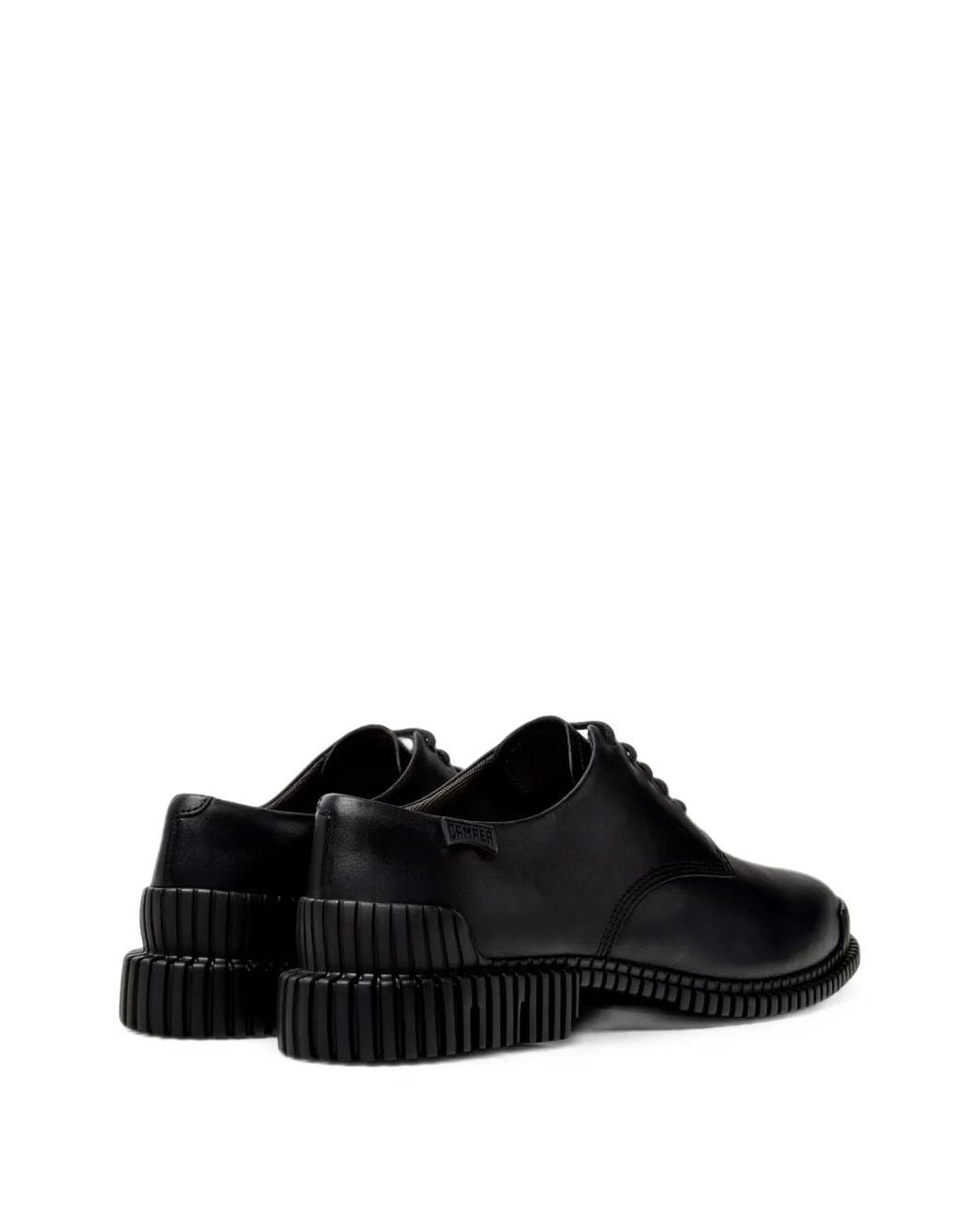 Camper Black Pix Leather Derby Shoes