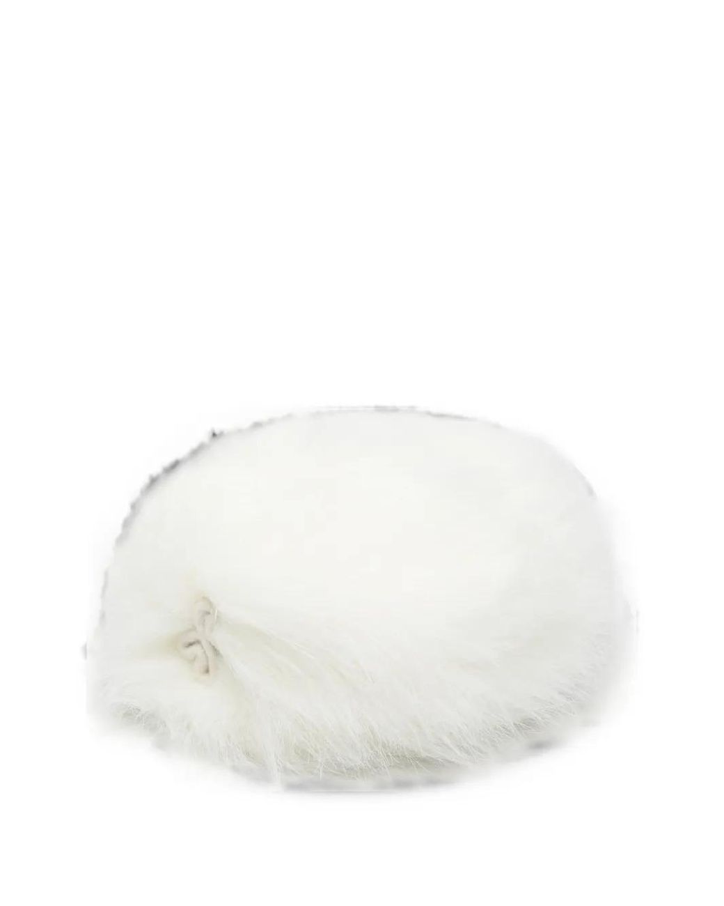 Ruslan Baginskiy White Faux-Fur Pillbox Hat