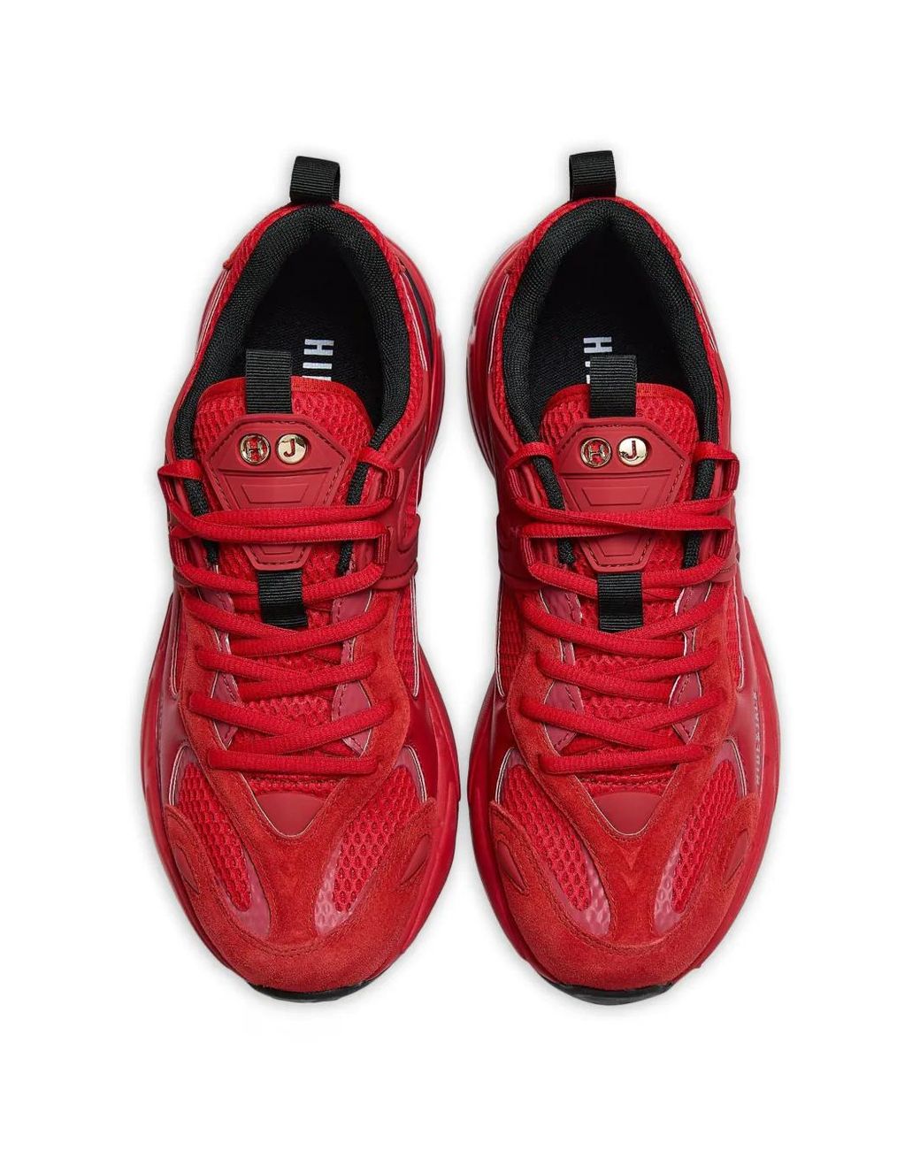 HIDE & JACK Red Mesh Panelled Sneakers