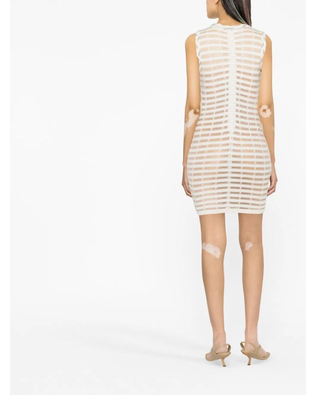 Genny Natural Sleeveless Mini Dress