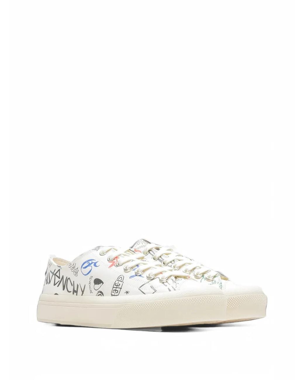 Givenchy White City Low Graffiti Sneakers for men