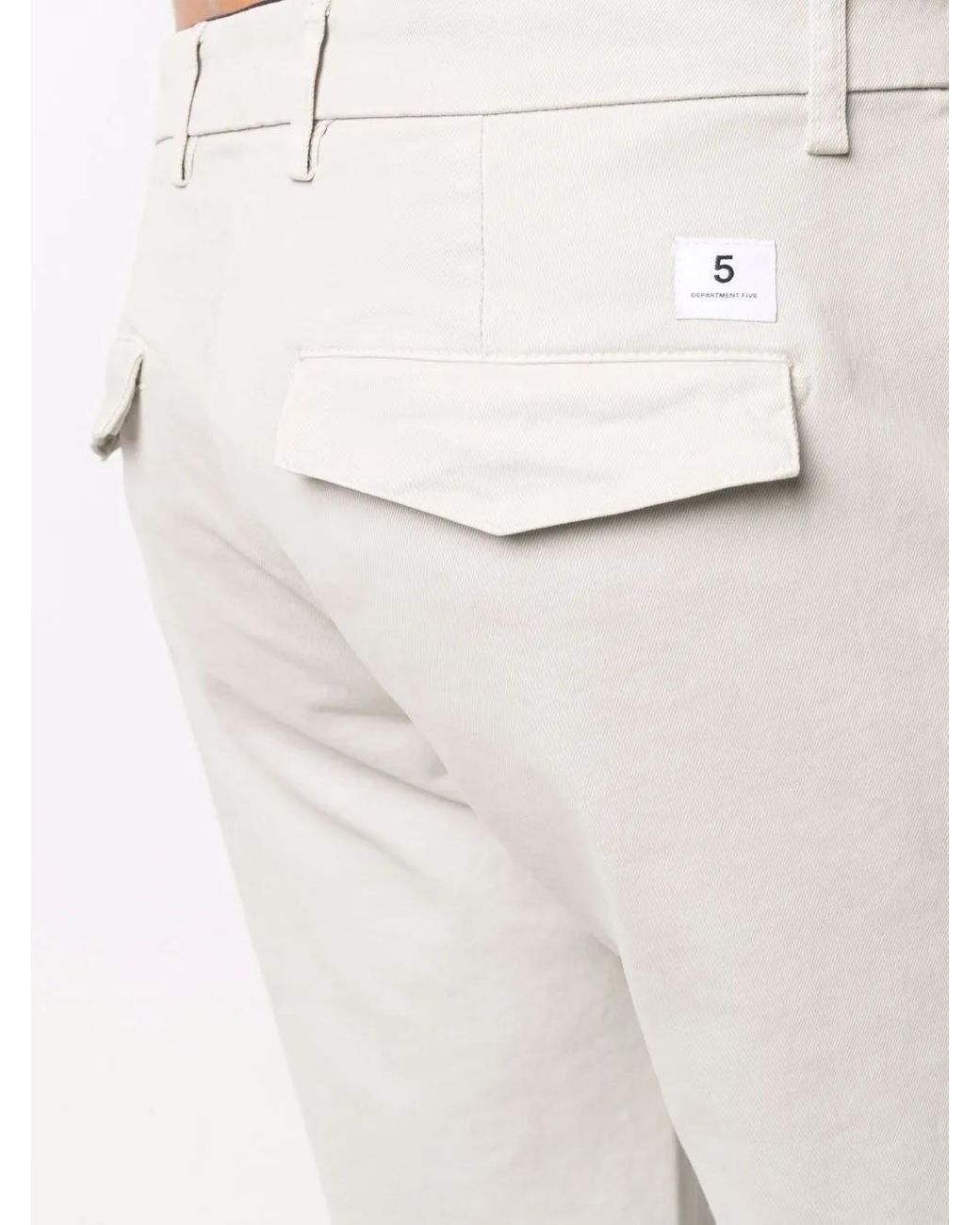 Department 5 Gray Straight-Leg Cotton-Blend Trousers for men