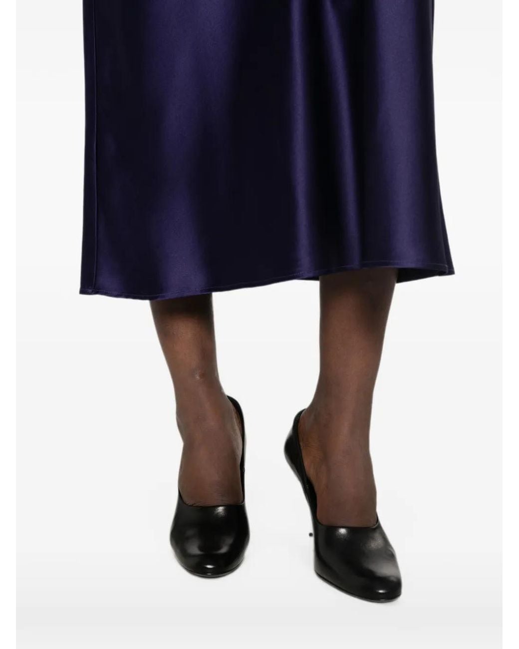 Bompard Blue Zip-Fastening Midi Skirt