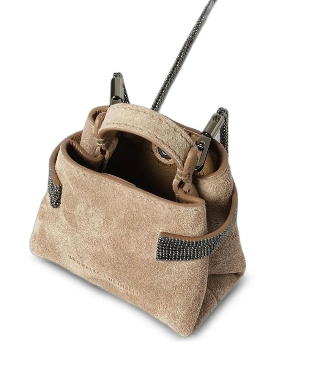 Brunello Cucinelli Natural Essence Micro Top-Handle Bag