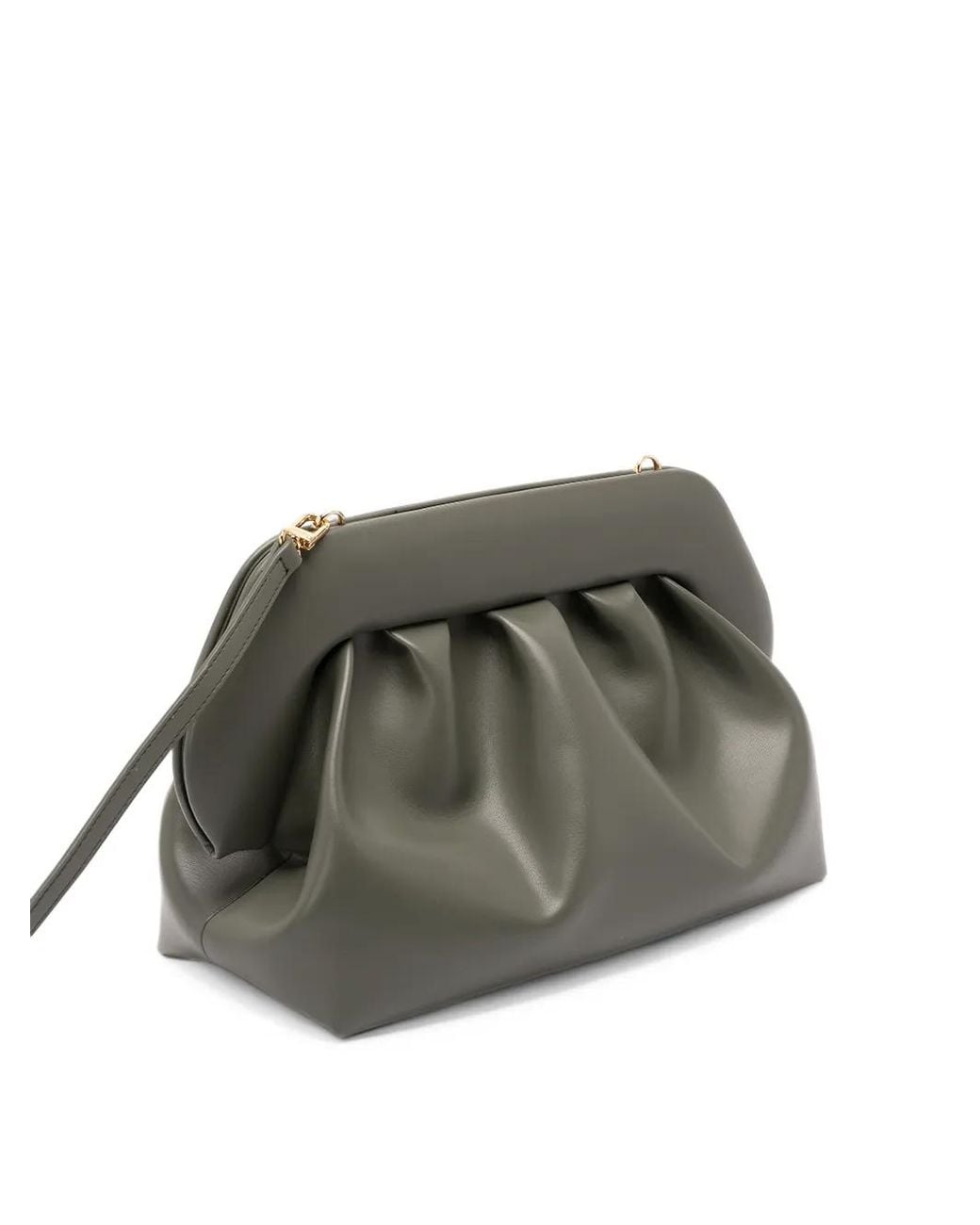 THEMOIRÈ Green Bios Ruched Clutch Bag