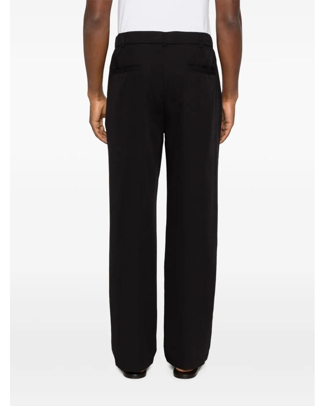 Imperial Black Pantalon À Design Plissé for men
