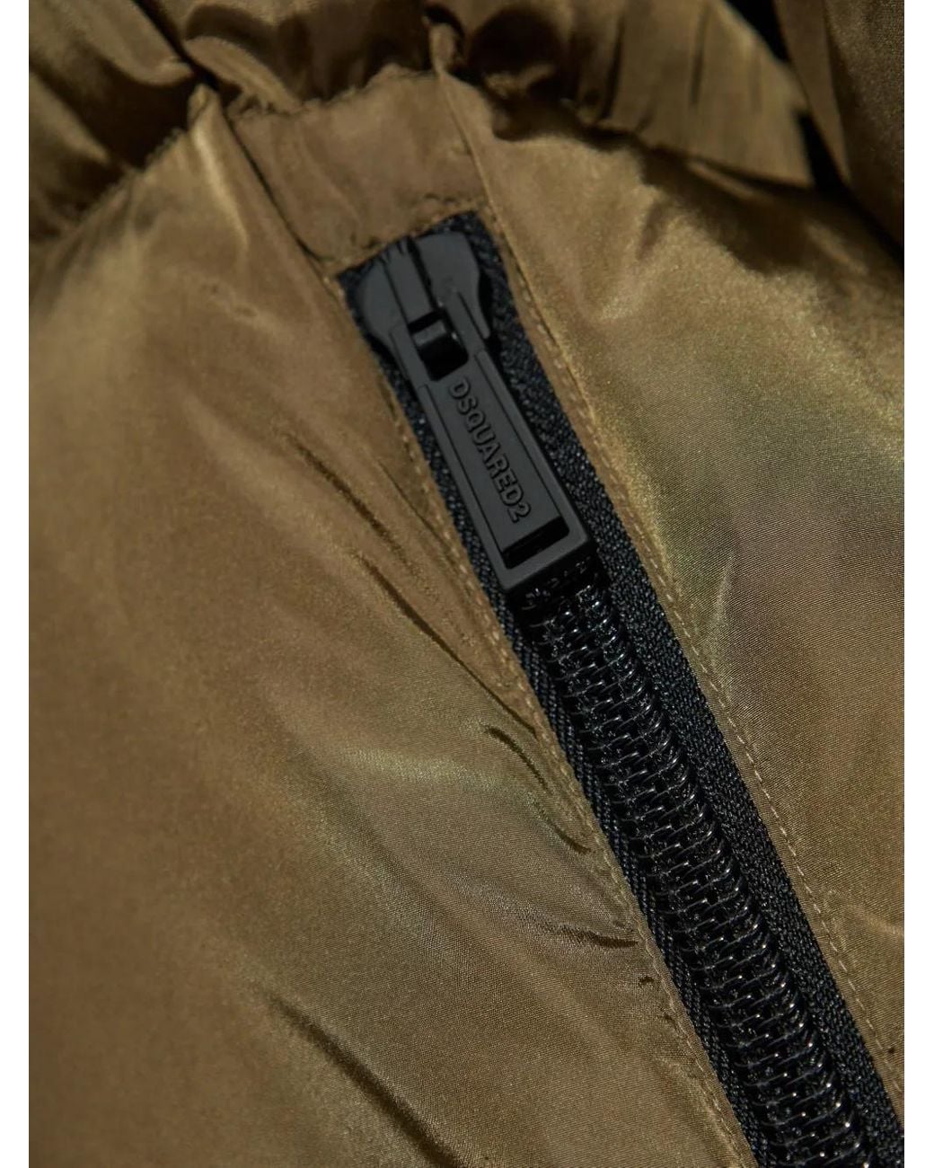 DSquared² Green Hooded Puffer Coat