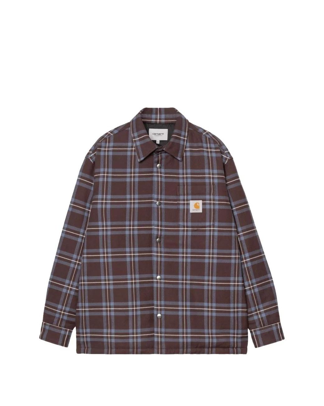 Carhartt Purple Baird Checked Shirt Jacket for men