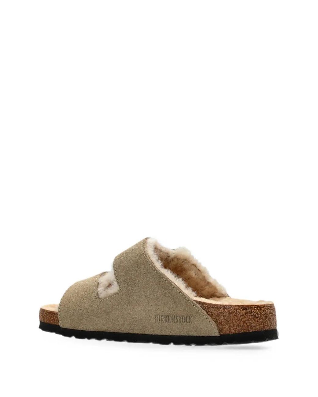 Birkenstock White Arizona Shearling Sandals