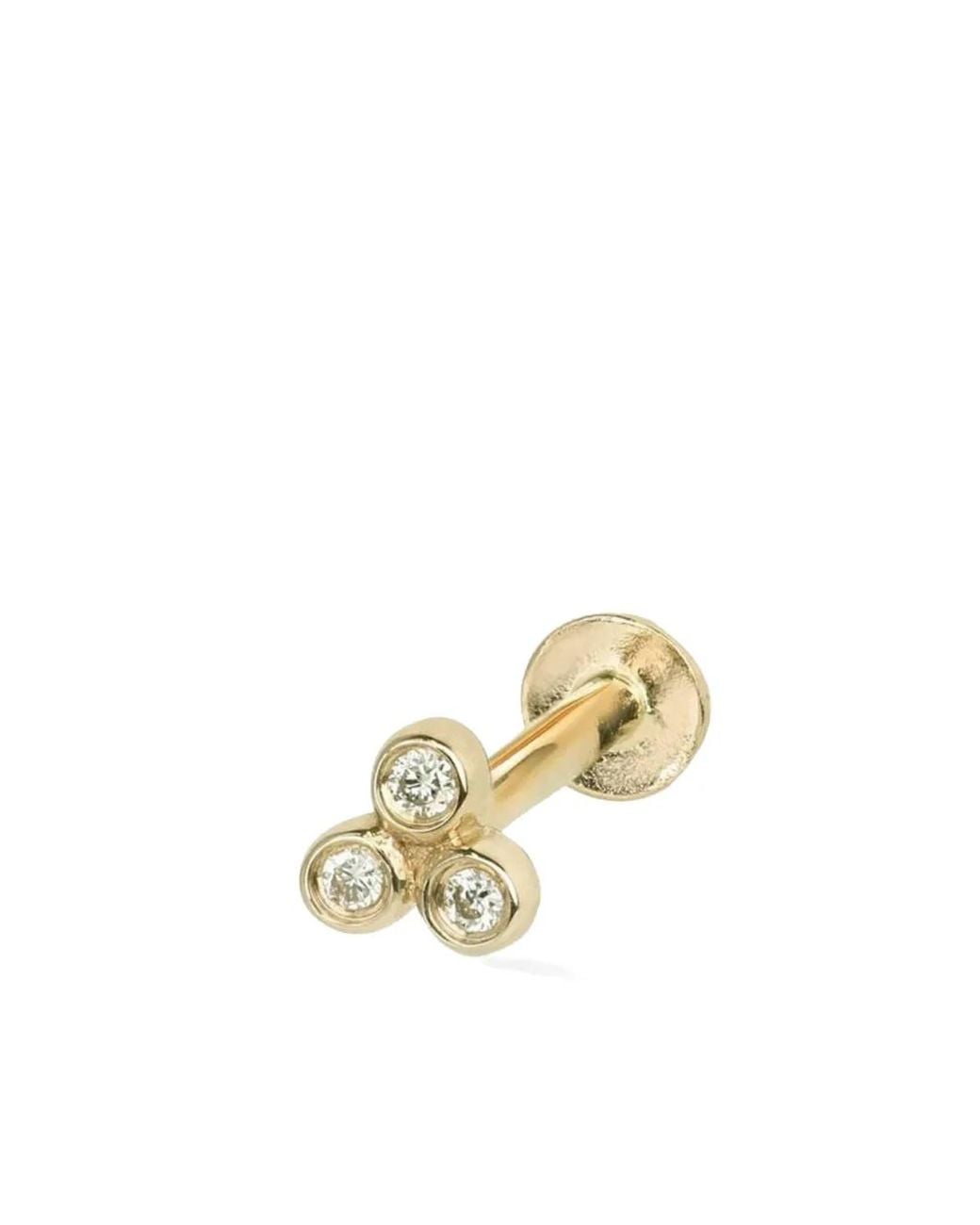 Lark & Berry Metallic 14Kt Trio Diamond Earring