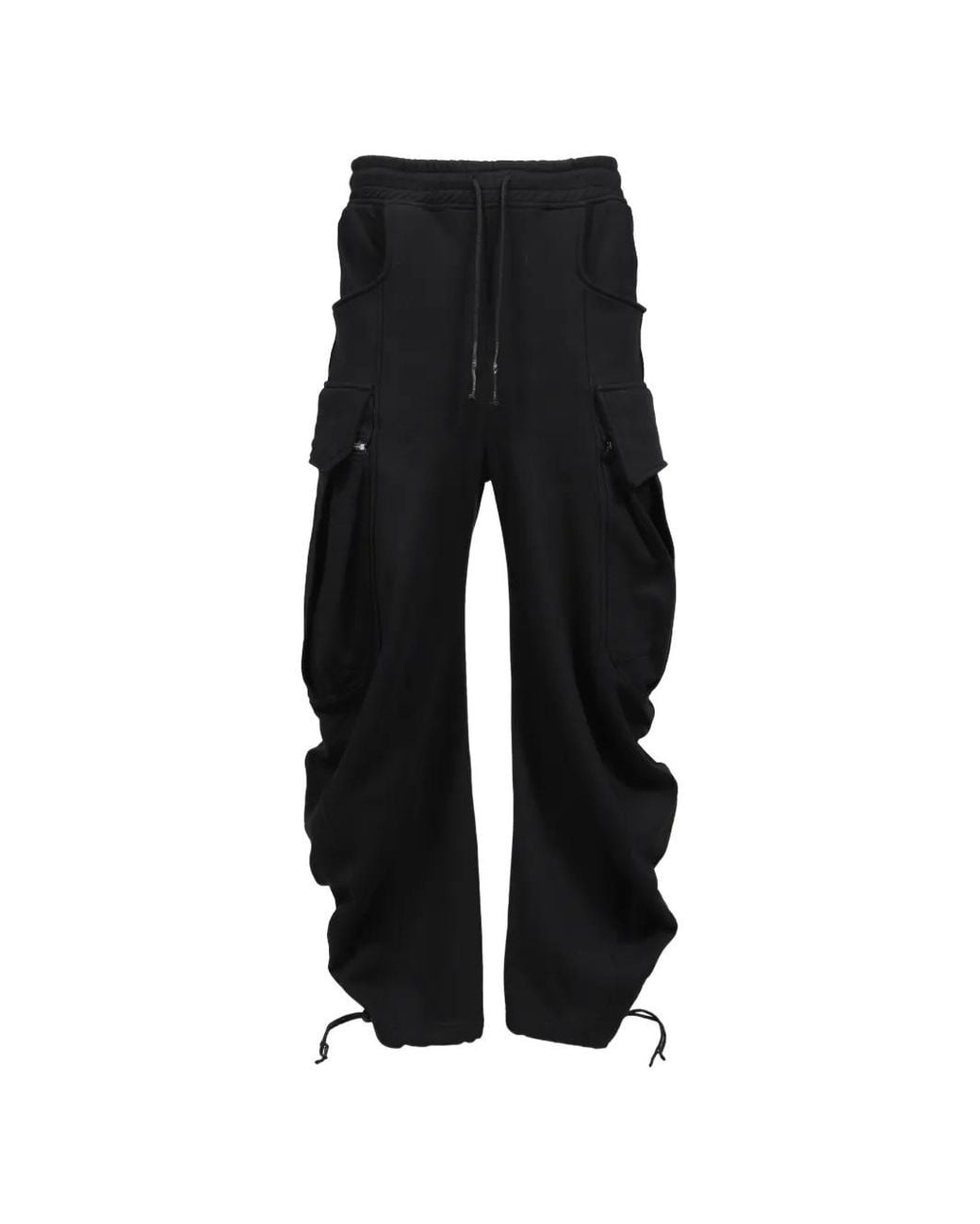 Zanone Black Drawstring Cargo-Pocket Track Pants for men