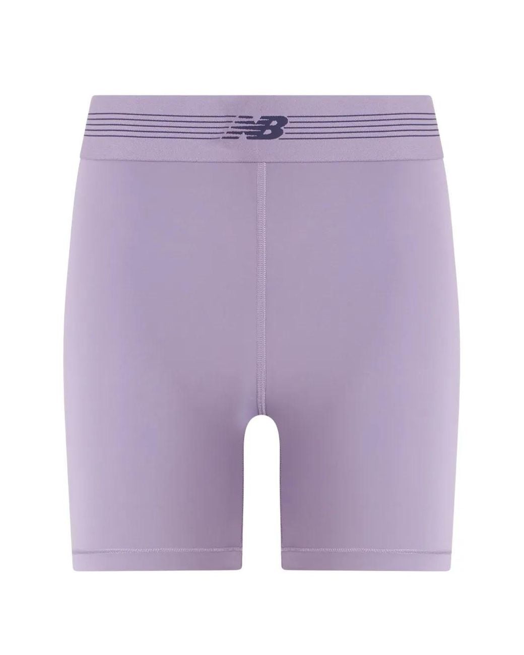New Balance Purple Logo-Print Shorts