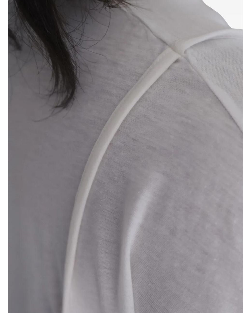 Baserange Gray Mul Piping T-Shirt