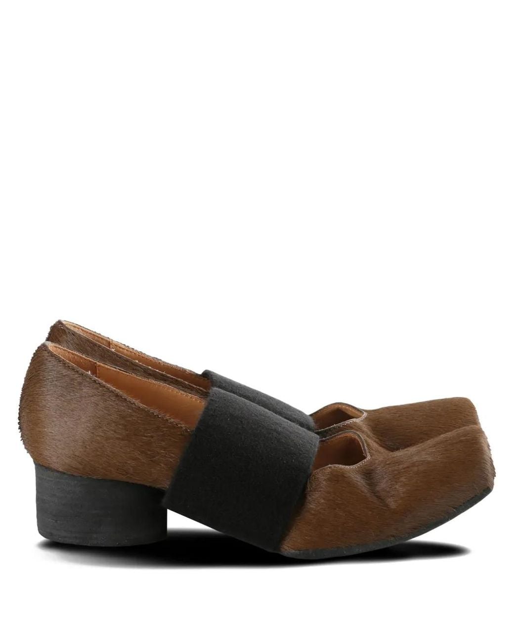 Uma Wang Brown Pumps Mit Elastischen Riemen