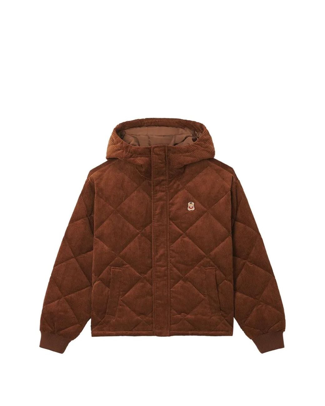Chocoolate Brown Gesteppte Cordjacke