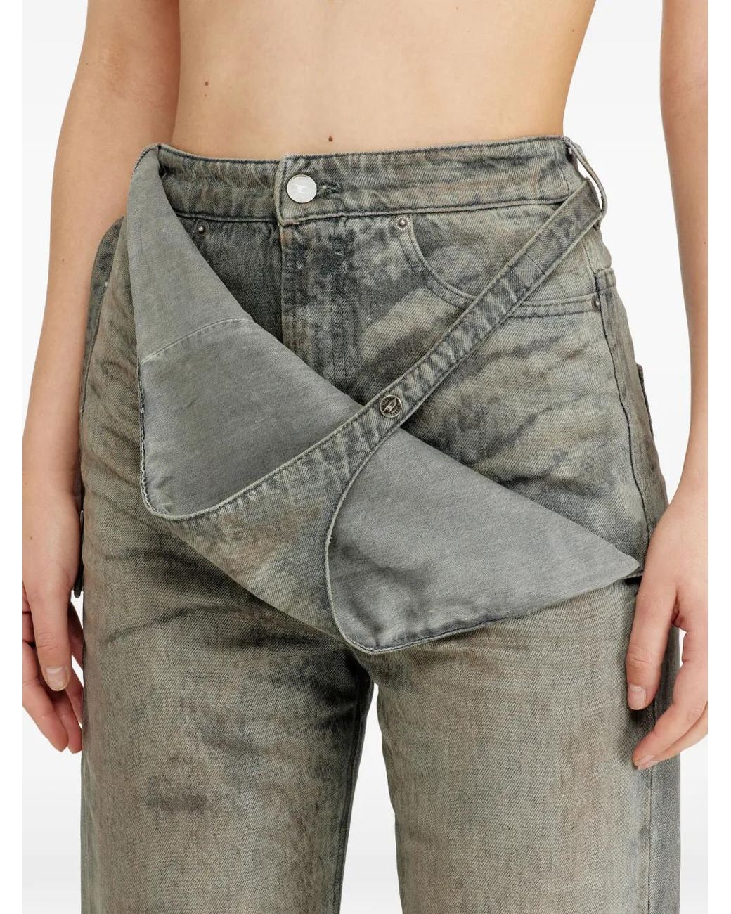 DIESEL Gray Slim-Fit Jeans