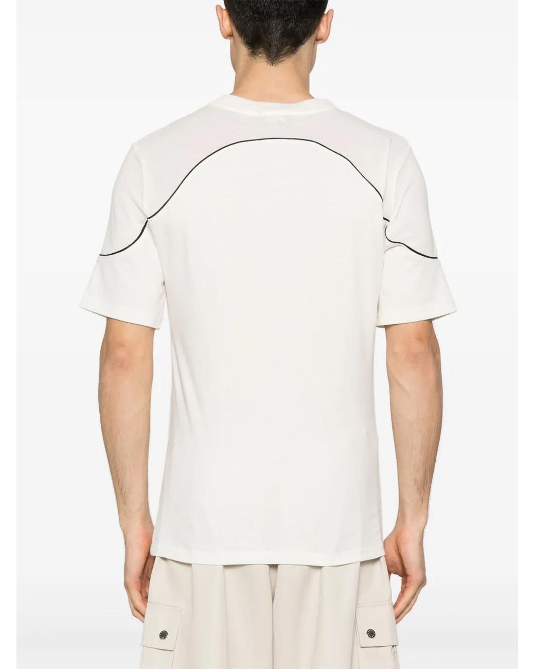 Gcds White Comma Cotton T-Shirt for men
