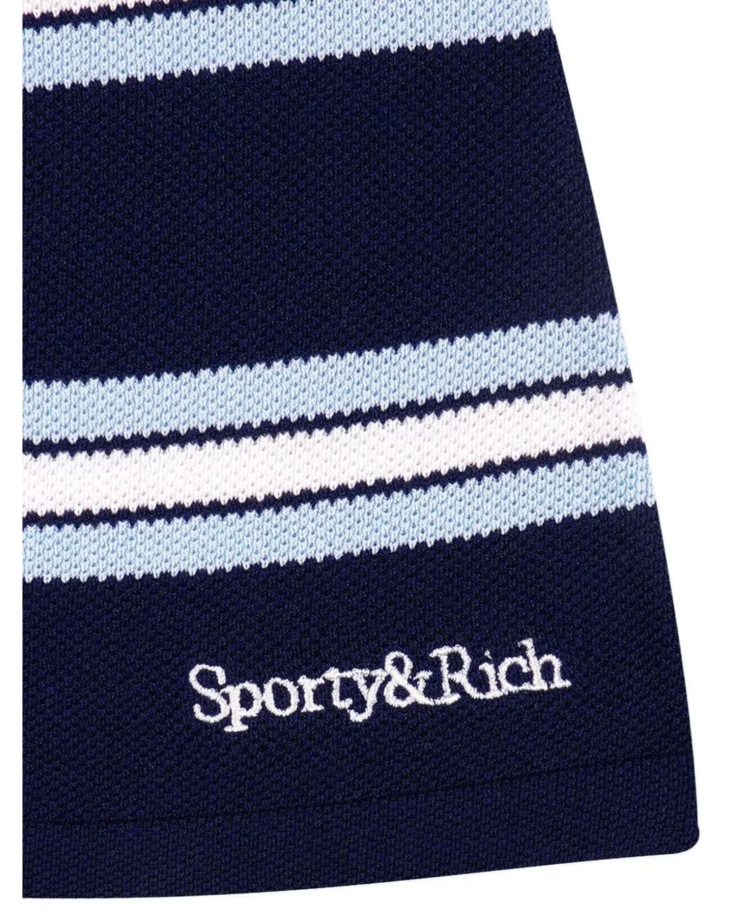 Sporty & Rich Blue Striped Mini Skirt
