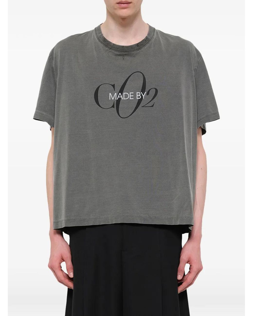 Doublet Gray Logo-Embroidered T-Shirt for men
