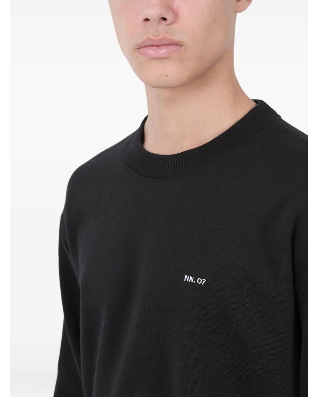 NN07 Black Briggs Round-Neck Sweatshirt for men