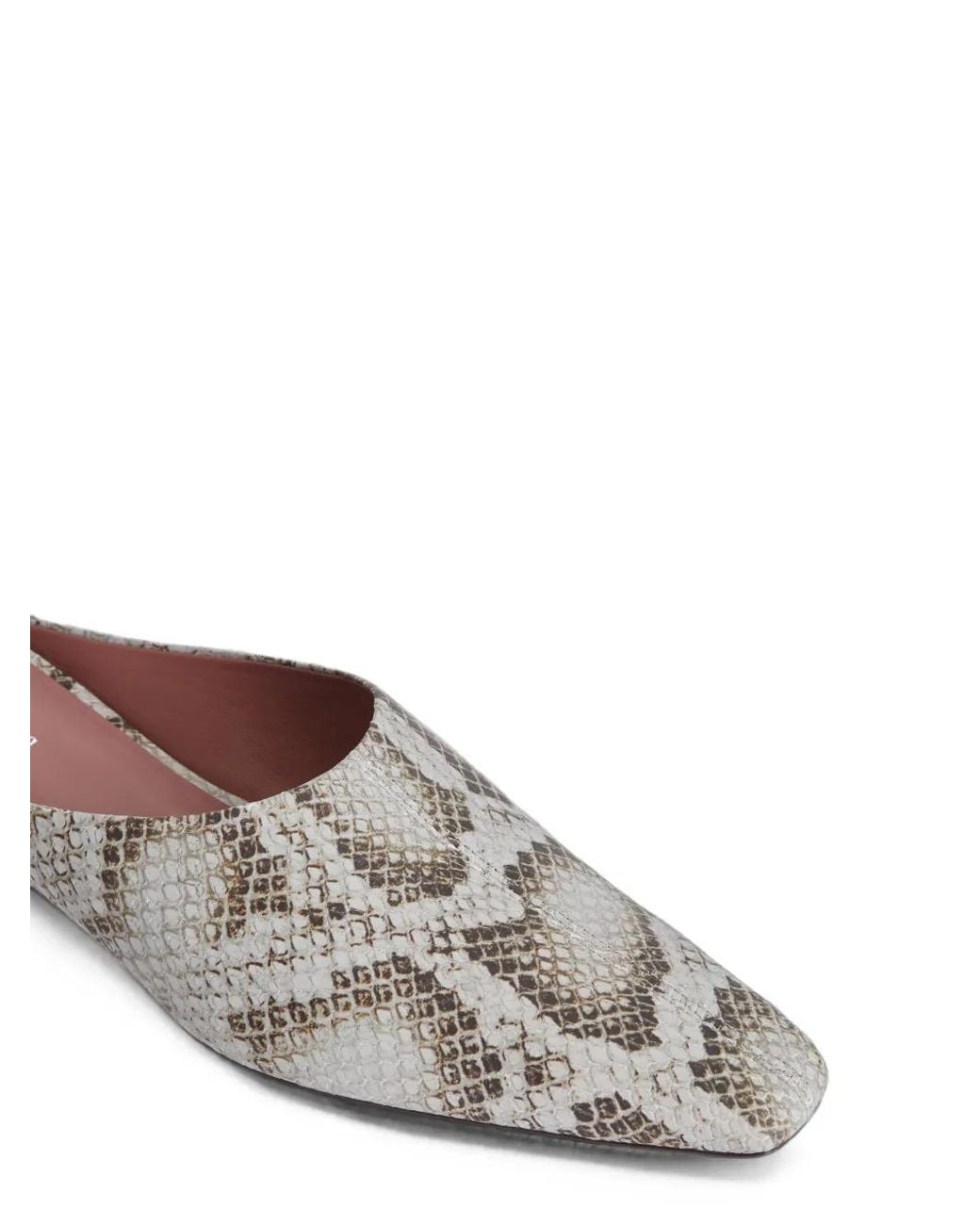 Paris Texas White Belle Snakeskin-Effect Mules