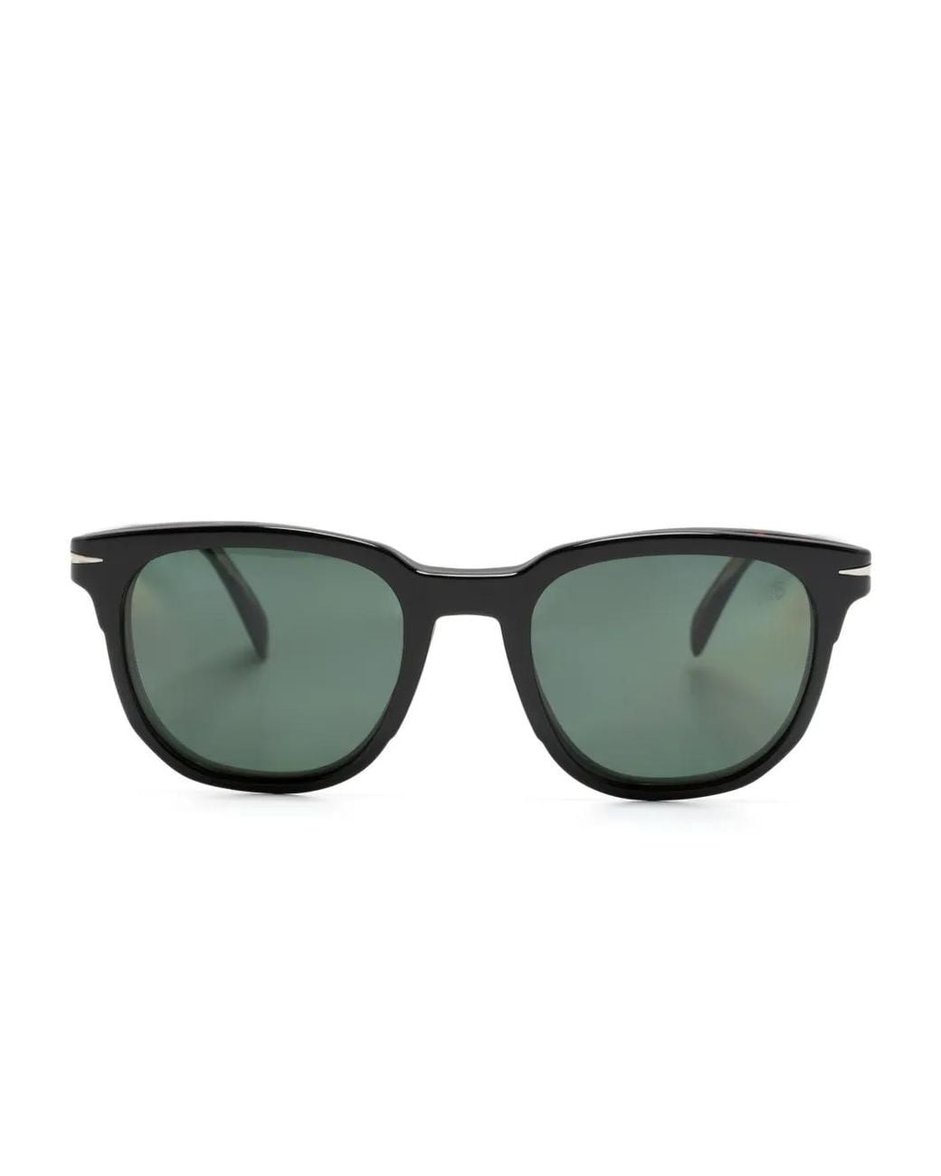 David Beckham Green Tortoiseshell-Effect Clip-On Glasses