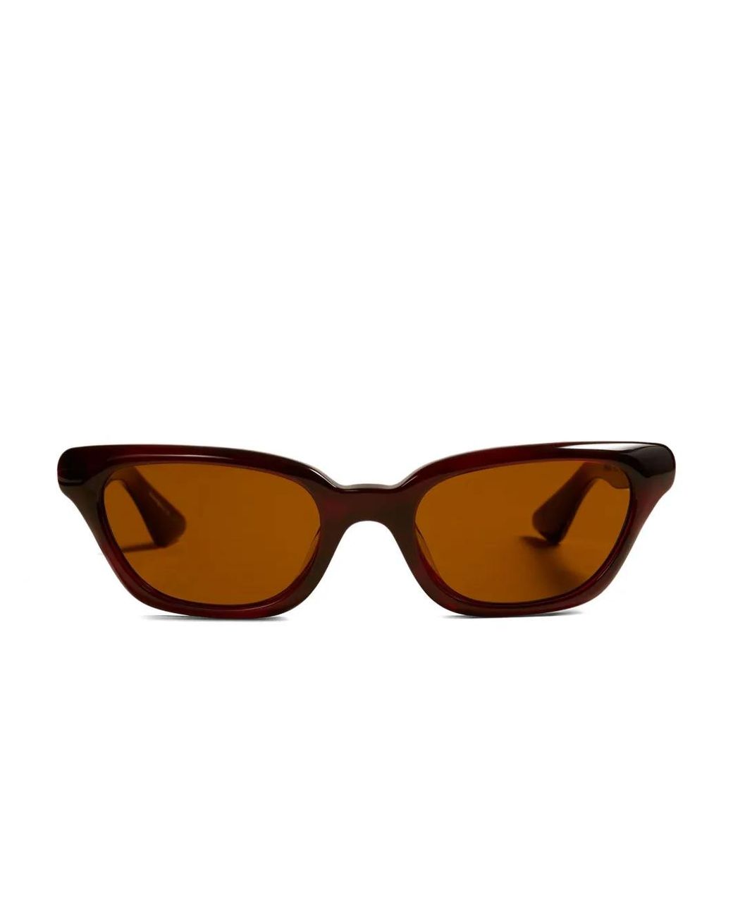 Khaite Brown Geometric-Frame Sunglasses