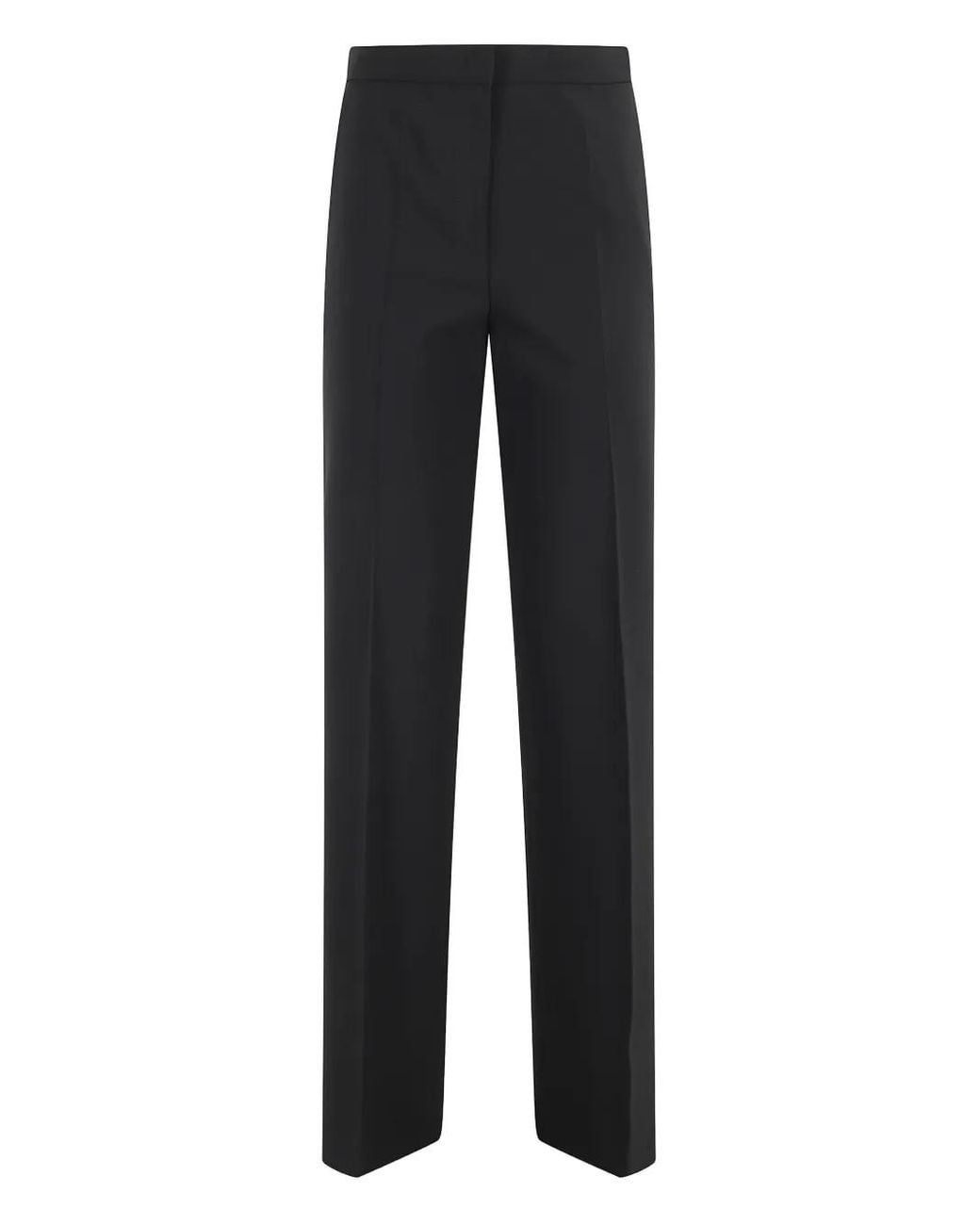 Antonelli Black Pressed-Crease Trousers