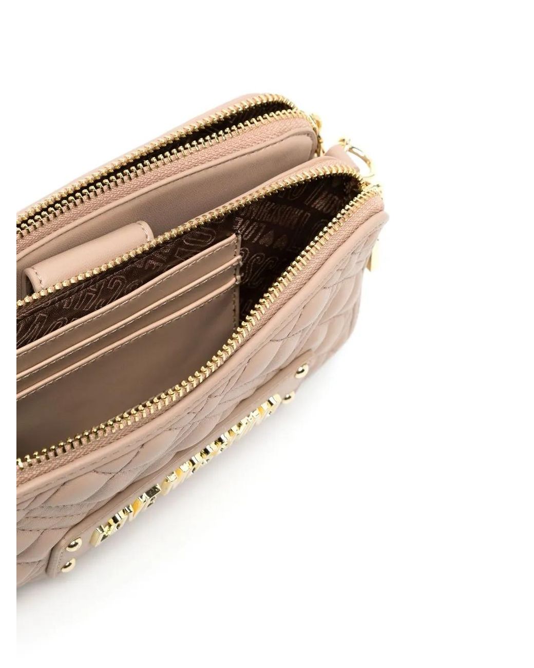 Love Moschino Natural Quilted Crossbody Bag