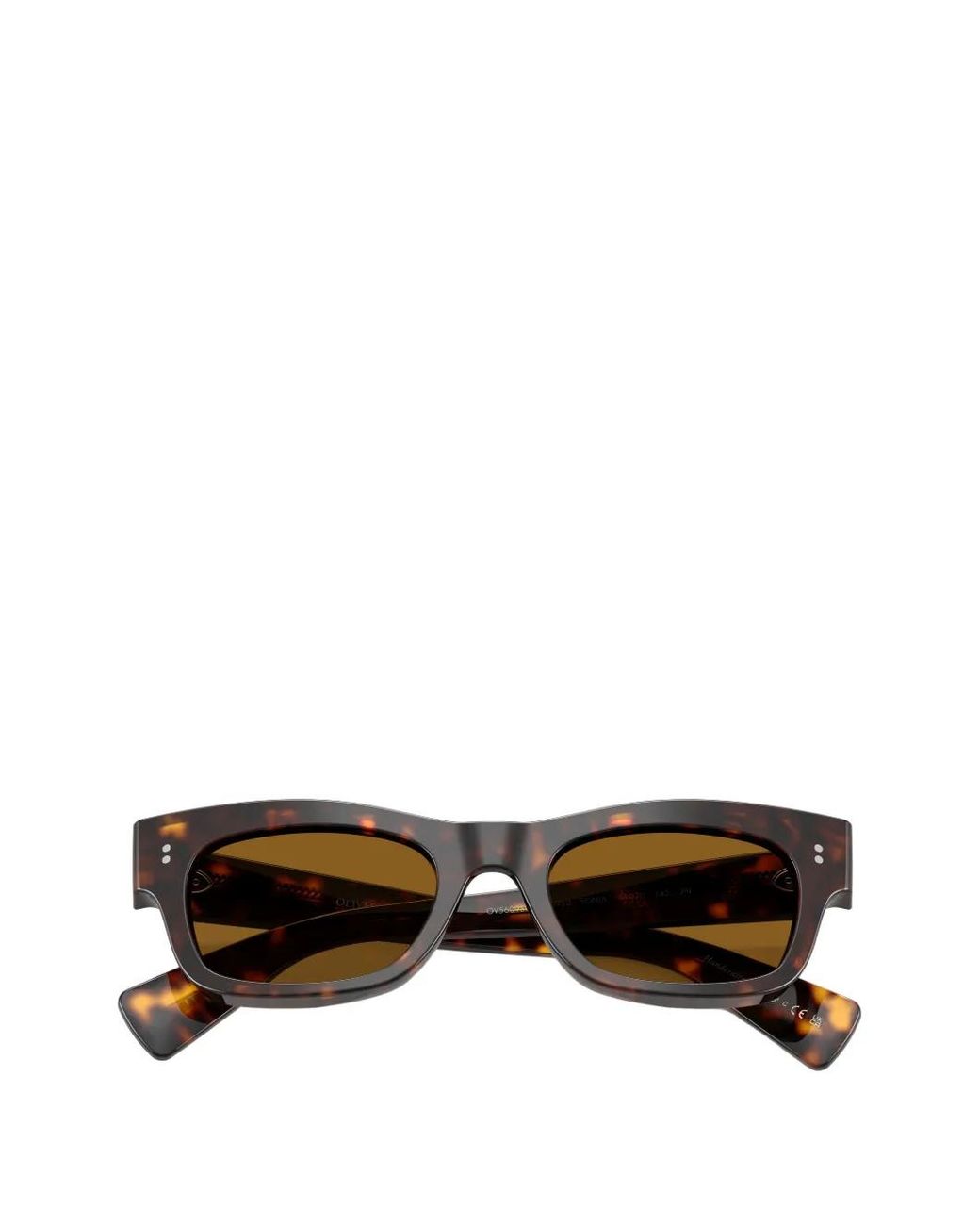 Oliver Peoples Brown Rectangle-Frame Sunglasses