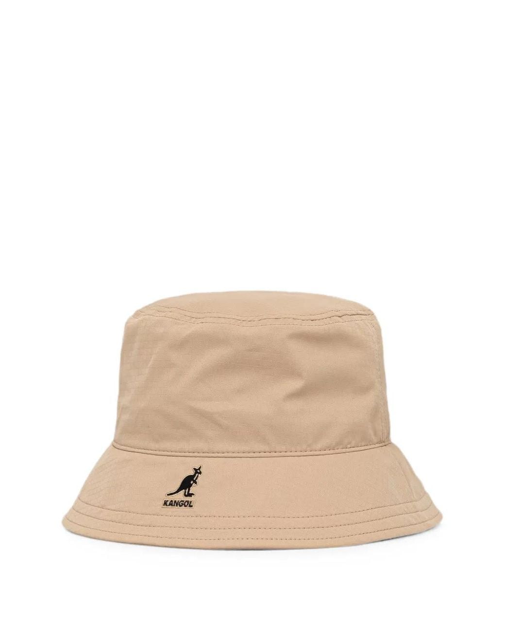 Kangol Natural Logo-Embroidered Bucket Hat